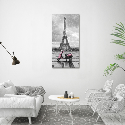 Print on acrylic Eiffel tower scooter