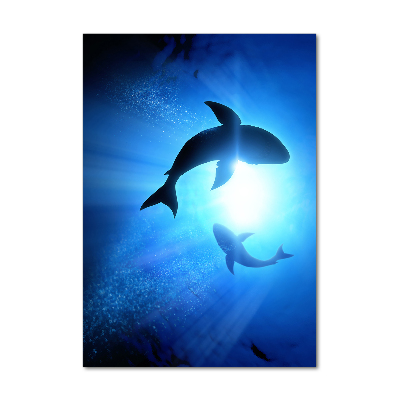 Print on acrylic glass Silhouettes of sharks