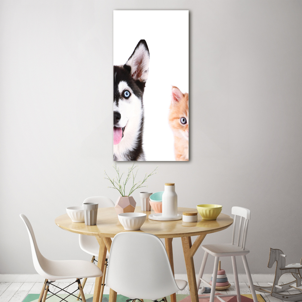 Print on acrylic glass Dog and cat