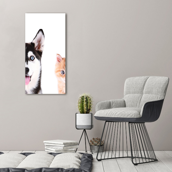 Print on acrylic glass Dog and cat