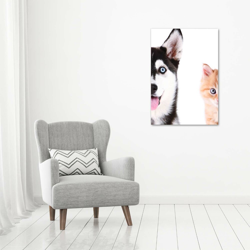 Print on acrylic glass Dog and cat