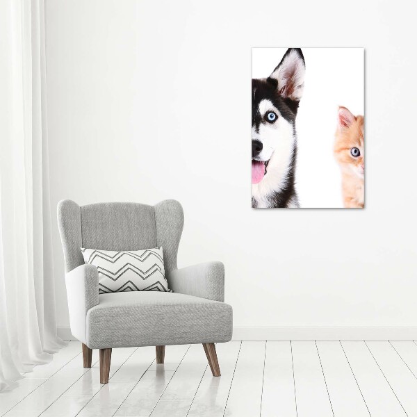 Print on acrylic glass Dog and cat