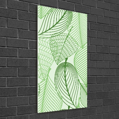 Print on acrylic Green leaves