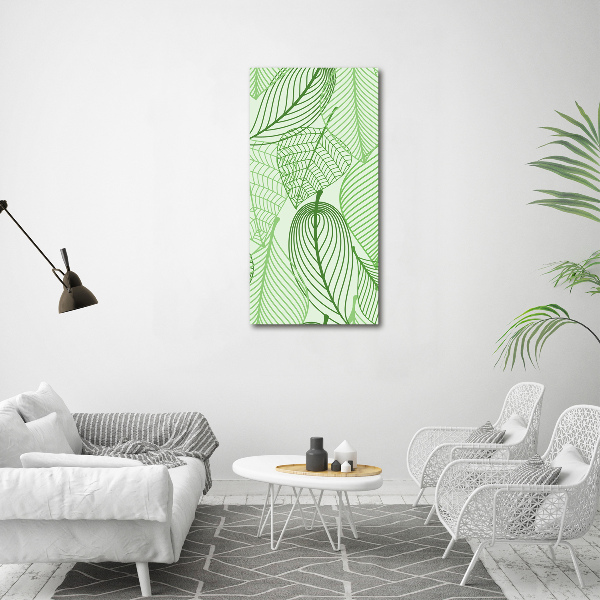 Print on acrylic Green leaves