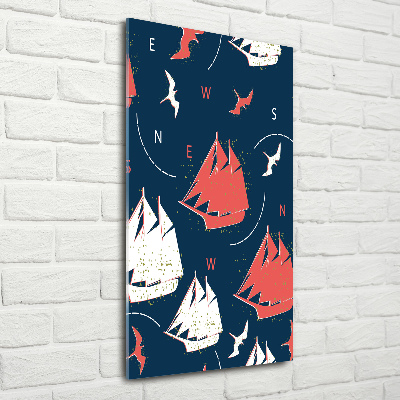 Print on acrylic Ships sea birds