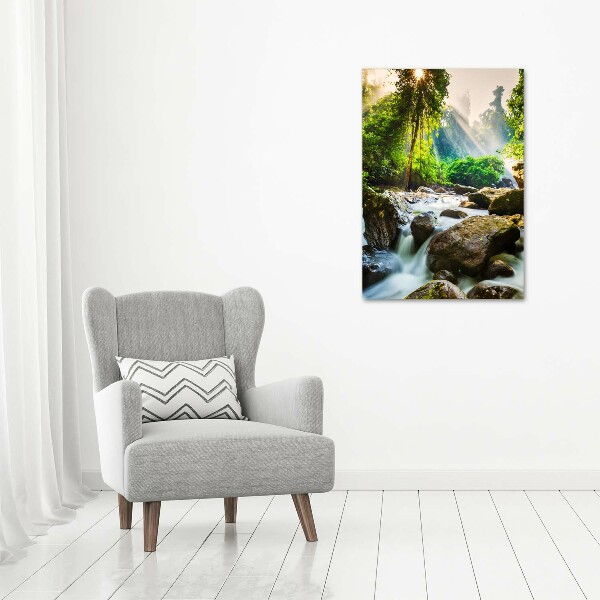 Wall art acrylic Waterfall in the forest