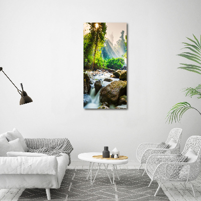 Wall art acrylic Waterfall in the forest