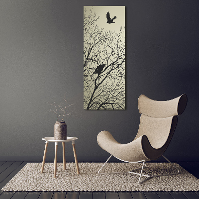 Acrylic glass print Crows