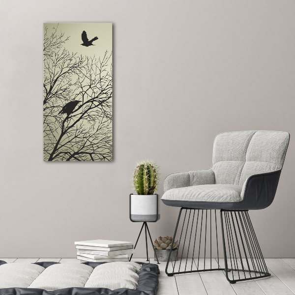 Acrylic glass print Crows