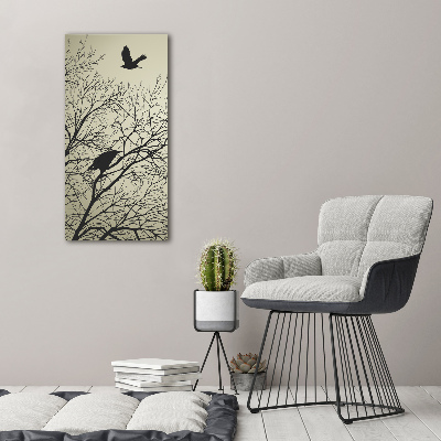 Acrylic glass print Crows