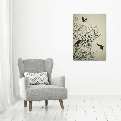 Acrylic glass print Crows