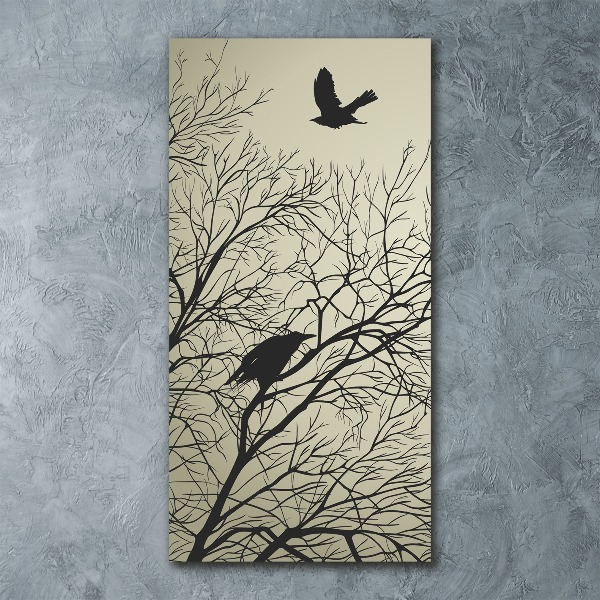 Acrylic glass print Crows