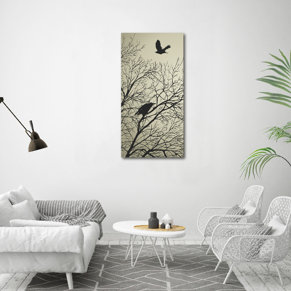 Acrylic glass print Crows