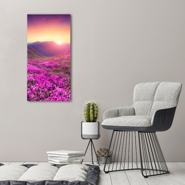 Wall art acrylic Rhododendron mountains