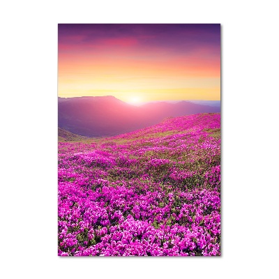 Wall art acrylic Rhododendron mountains