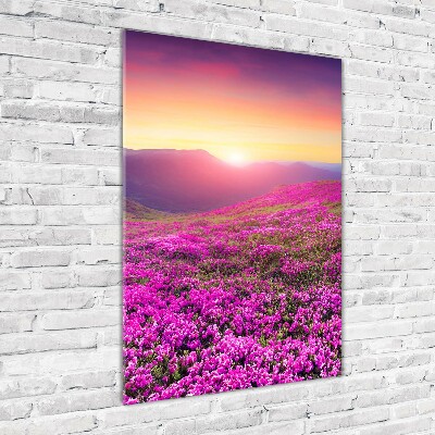 Wall art acrylic Rhododendron mountains