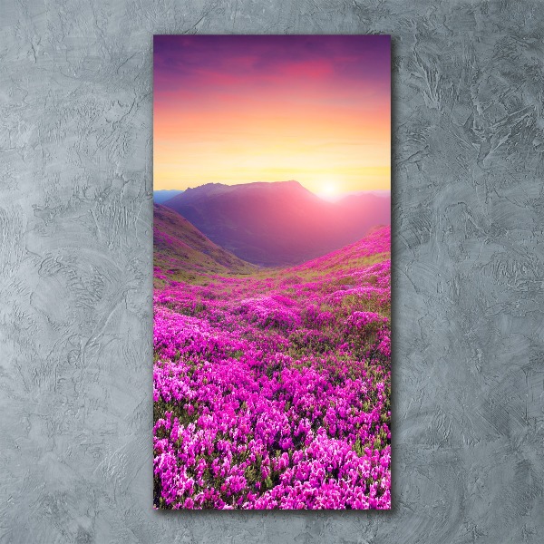 Wall art acrylic Rhododendron mountains