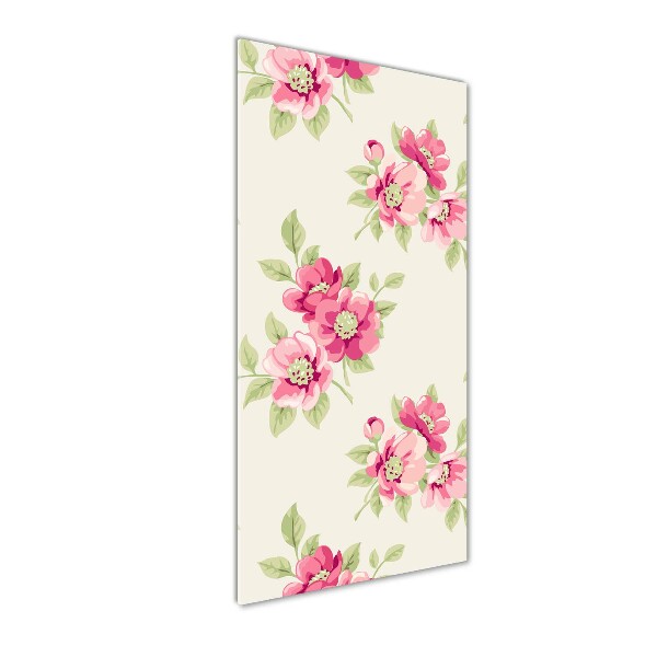 Wall art acrylic Pink flowers