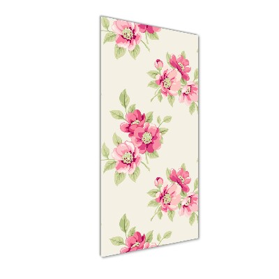 Wall art acrylic Pink flowers