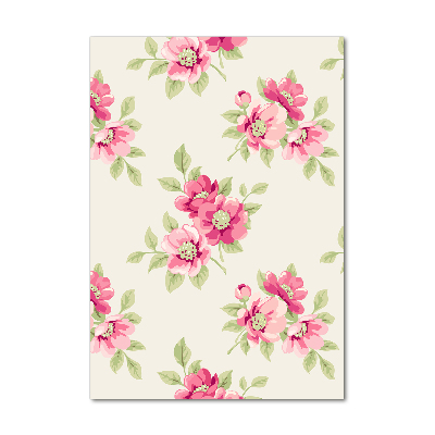 Wall art acrylic Pink flowers