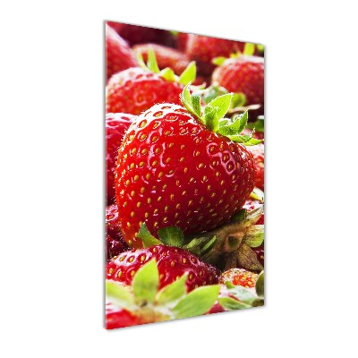 Acrylic glass print Strawberries