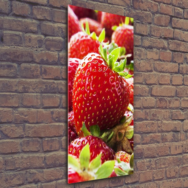 Acrylic glass print Strawberries