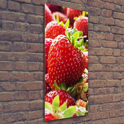 Acrylic glass print Strawberries