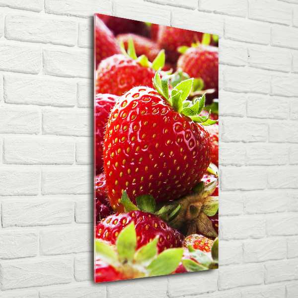 Acrylic glass print Strawberries