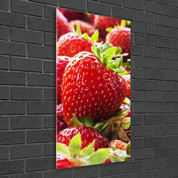 Acrylic glass print Strawberries