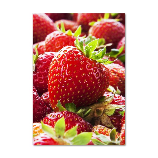 Acrylic glass print Strawberries