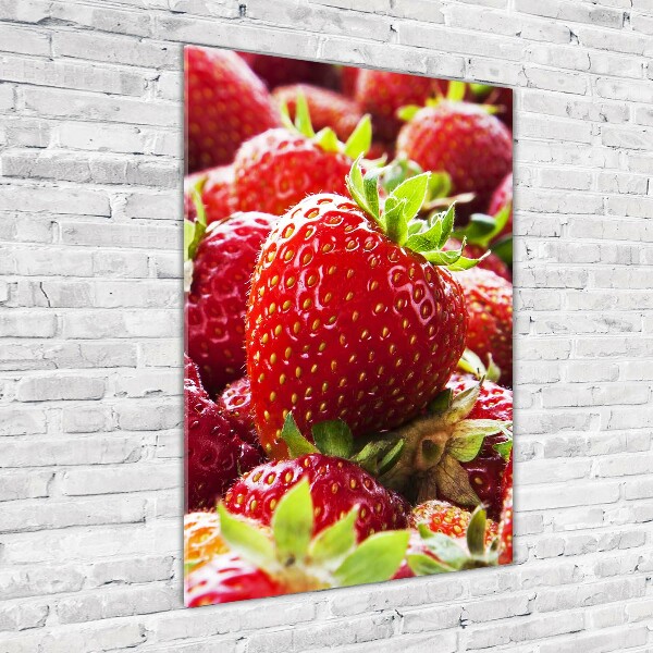 Acrylic glass print Strawberries