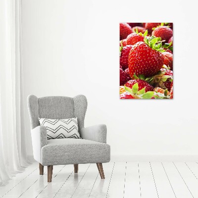 Acrylic glass print Strawberries