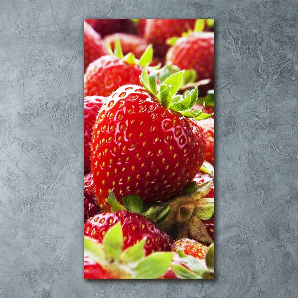 Acrylic glass print Strawberries