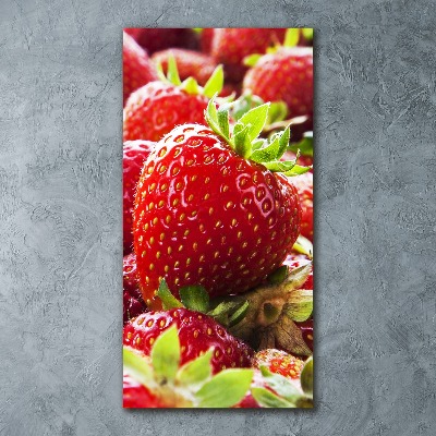 Acrylic glass print Strawberries