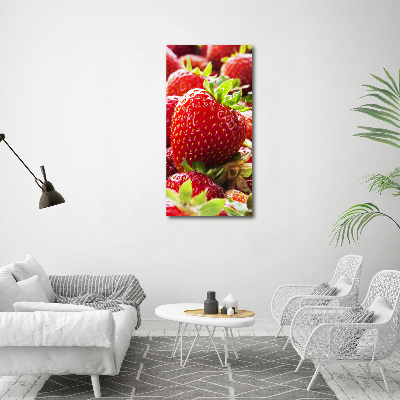 Acrylic glass print Strawberries