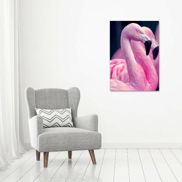 Acrylic glass print Flamingos