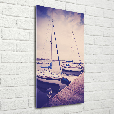 Acrylic glass print Yachts