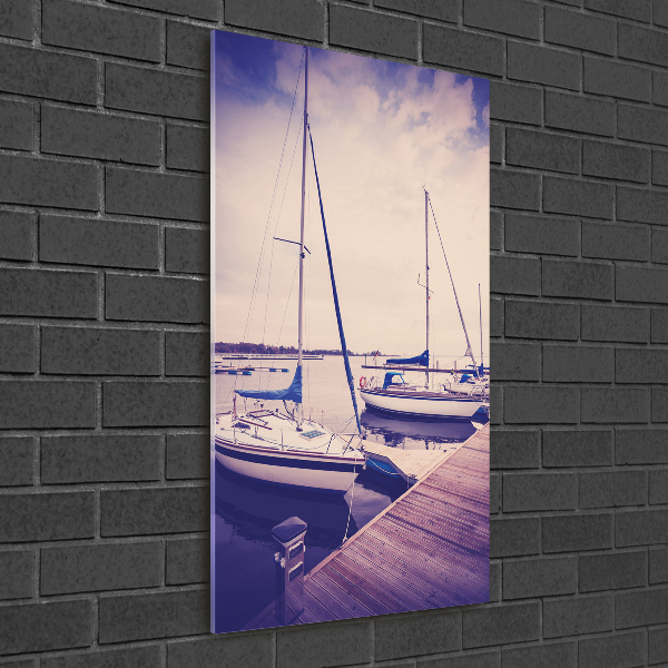 Acrylic glass print Yachts