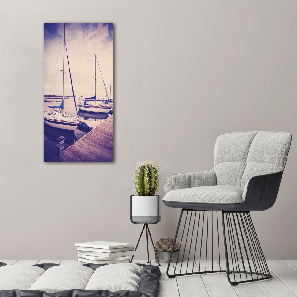 Acrylic glass print Yachts