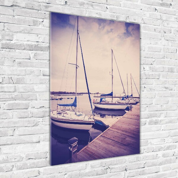 Acrylic glass print Yachts