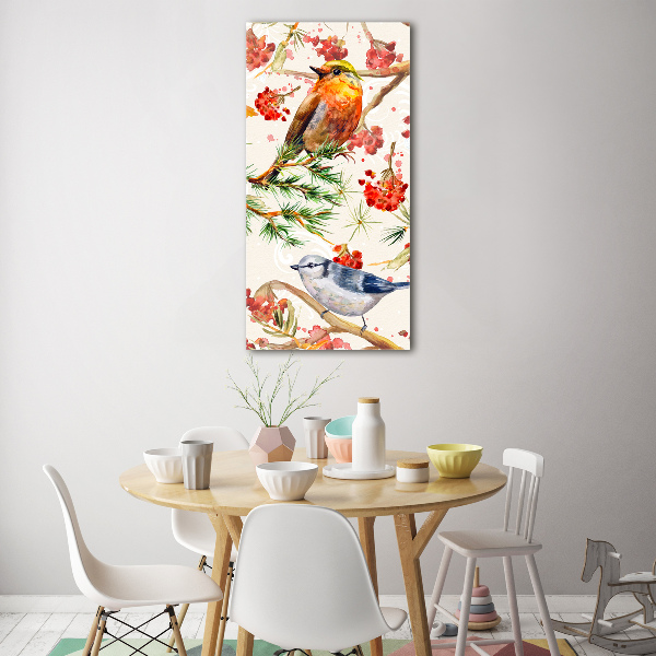 Print on acrylic Birds and flowers