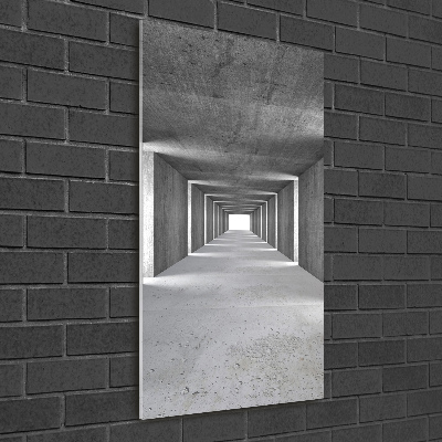 Print on acrylic glass Concrete tunnel