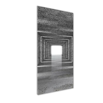 Acrylic glass print Brick tunnel