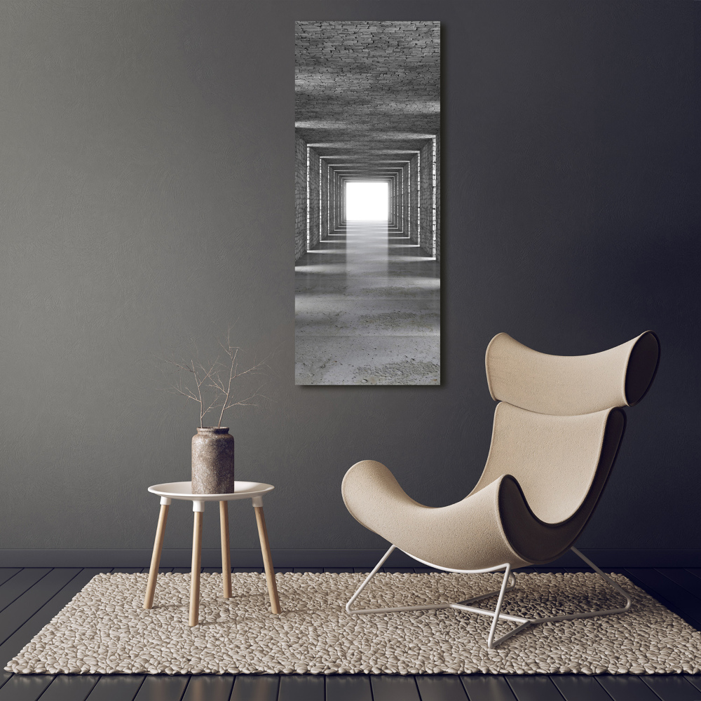 Acrylic glass print Brick tunnel