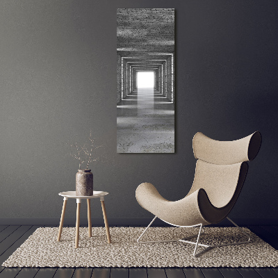 Acrylic glass print Brick tunnel