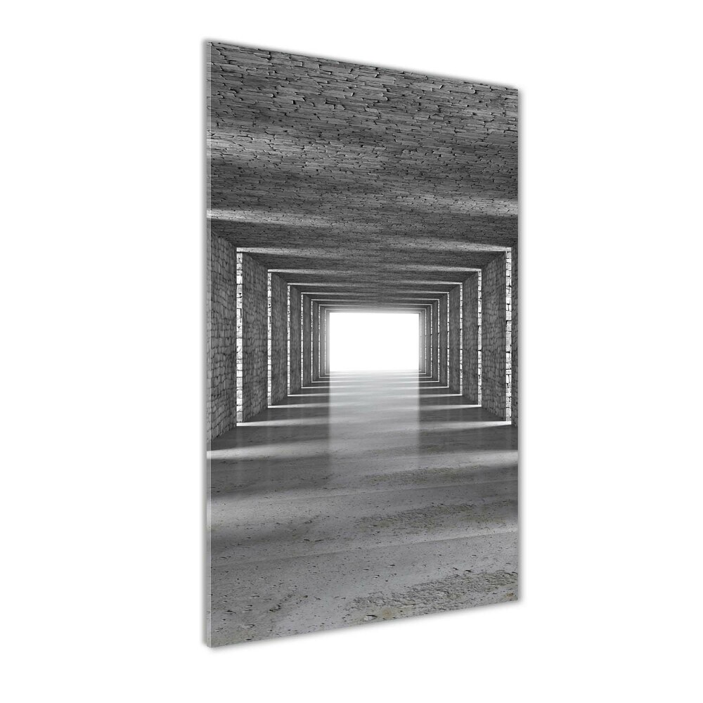 Acrylic glass print Brick tunnel