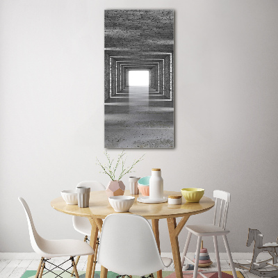 Acrylic glass print Brick tunnel