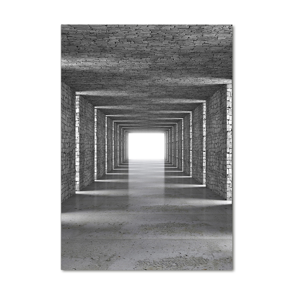 Acrylic glass print Brick tunnel