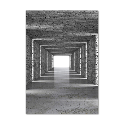 Acrylic glass print Brick tunnel