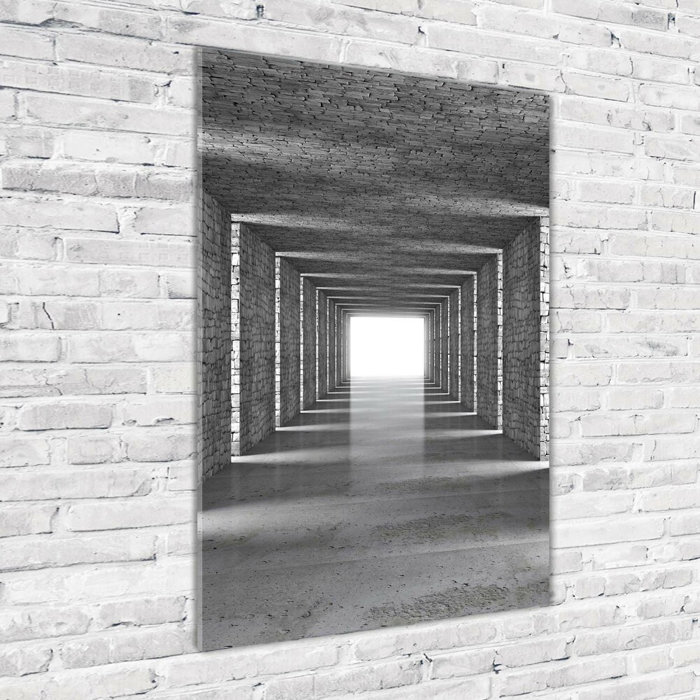 Acrylic glass print Brick tunnel